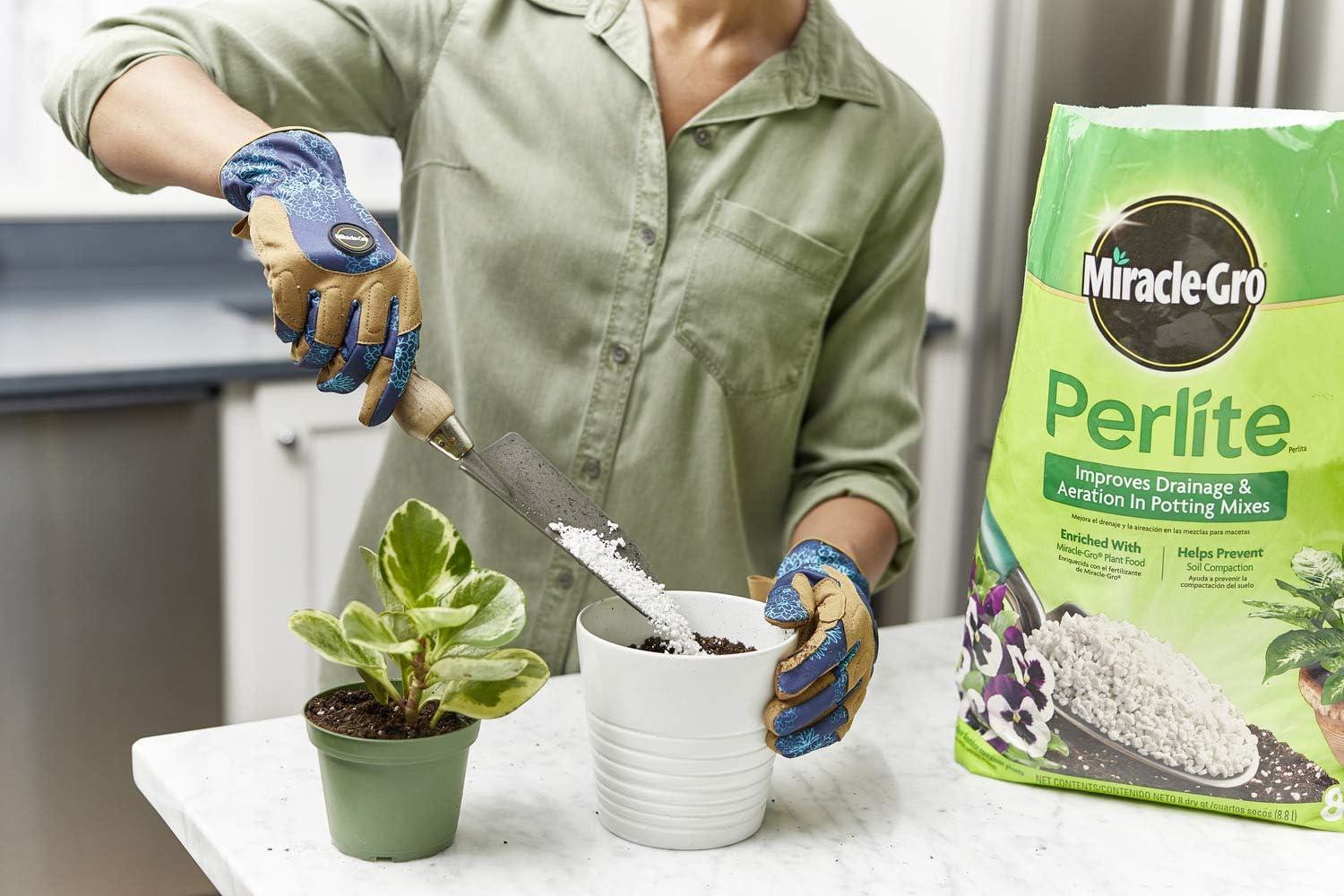 image:imageMiracleGro Perlite Enriched with Plant Food Improves Drainage and Aeration in Potting Soil Mixes For Container Plants 8 qt 2Pack2 Pack