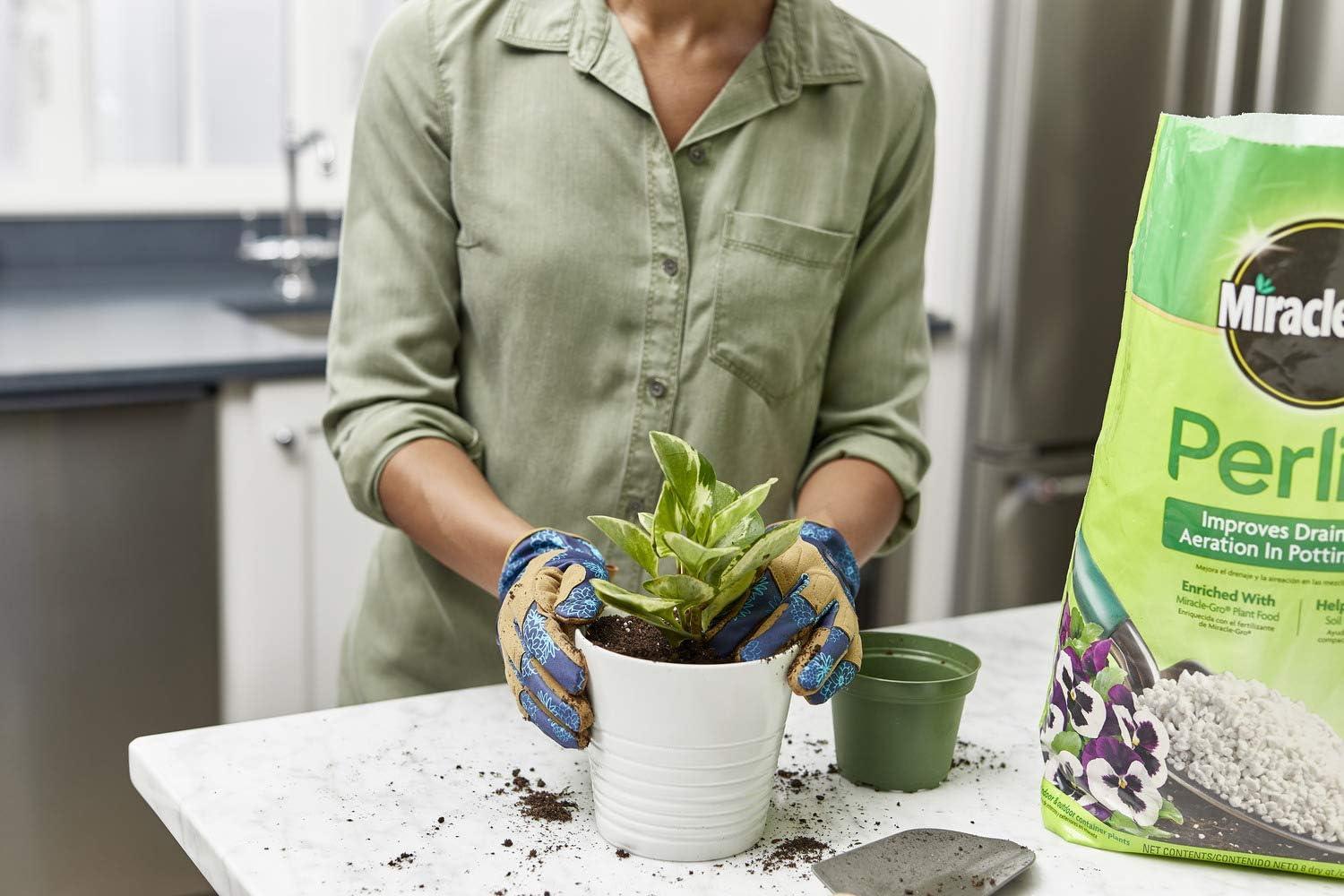 image:imageMiracleGro Perlite Enriched with Plant Food Improves Drainage and Aeration in Potting Soil Mixes For Container Plants 8 qt 2Pack2 Pack
