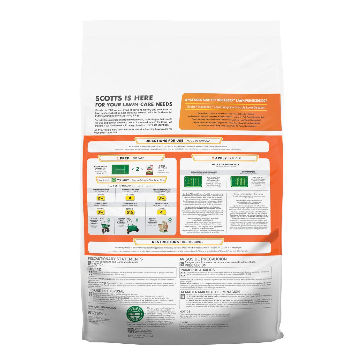 image:imageScotts DiseaseEx Lawn Fungicide for Lawn Care Controls and Prevents Brown Patch Pythium Blight and More as Listed Treats Up to 5000 sq ft 10 lbs10 lbsPack of 3