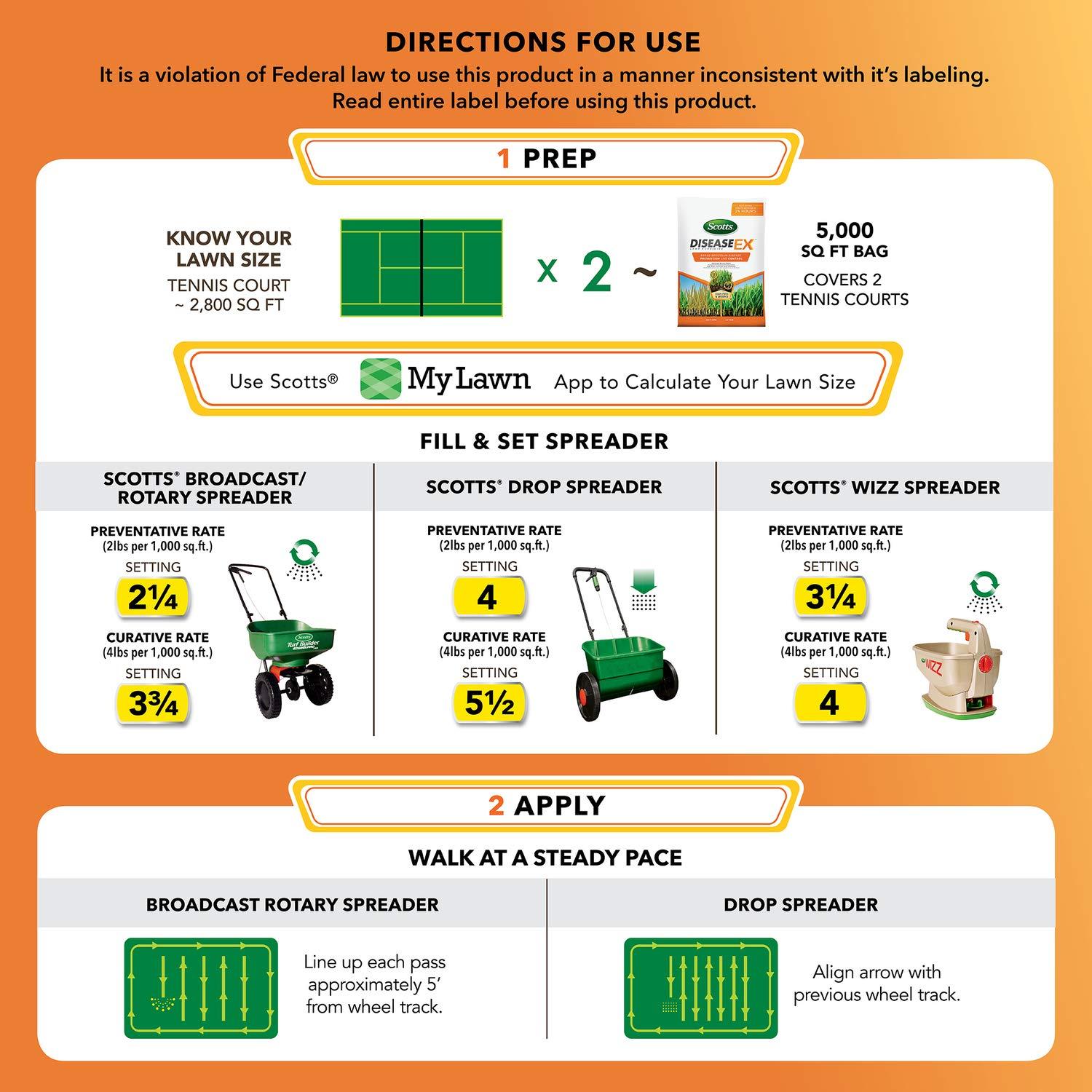 image:imageScotts DiseaseEx Lawn Fungicide for Lawn Care Controls and Prevents Brown Patch Pythium Blight and More as Listed Treats Up to 5000 sq ft 10 lbs10 lbsPack of 3