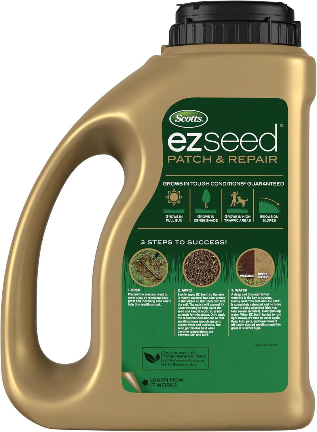 image:imageScotts EZ Seed Patch amp Repair Tall Fescue Lawns Combination Mulch Grass Seed and Fertilizer for Bare Spots and Repair Grows Anywhere 375 lb Brown375 lb
