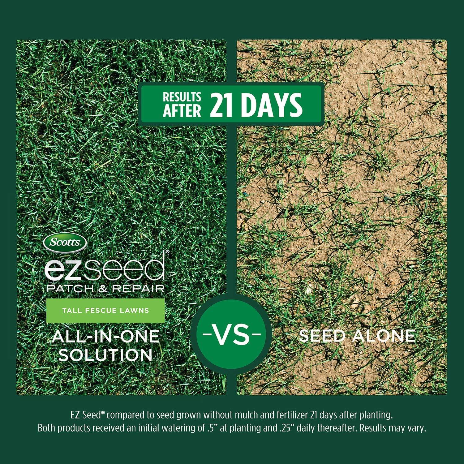 image:imageScotts EZ Seed Patch amp Repair Tall Fescue Lawns Combination Mulch Grass Seed and Fertilizer for Bare Spots and Repair Grows Anywhere 375 lb Brown375 lb
