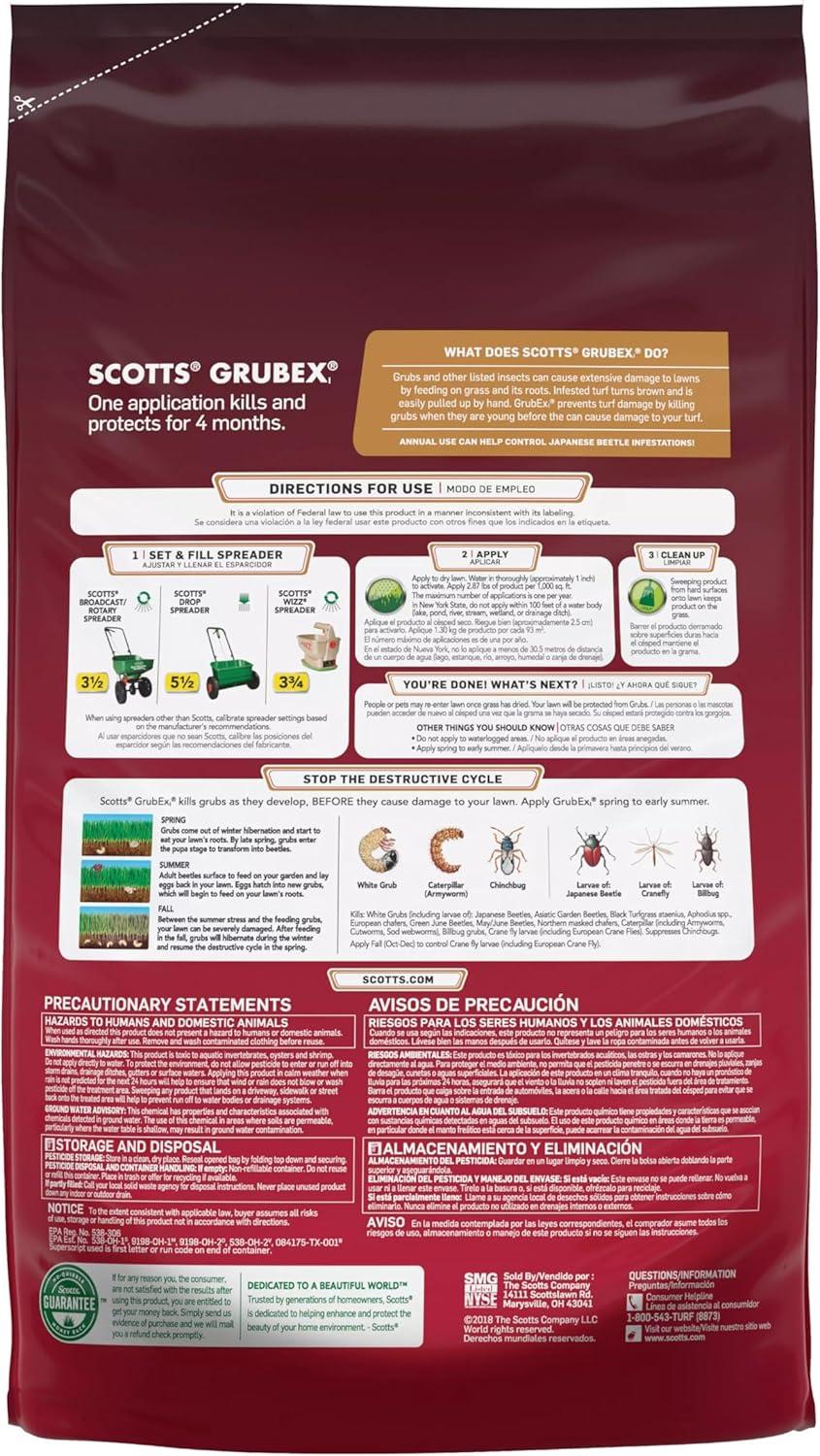 image:imageScotts GrubEx1 Season Long Grub Killer for Lawns Protects Lawns Up to 4 Months 5000 sq ft 1435 lbs10 000 sq ft
