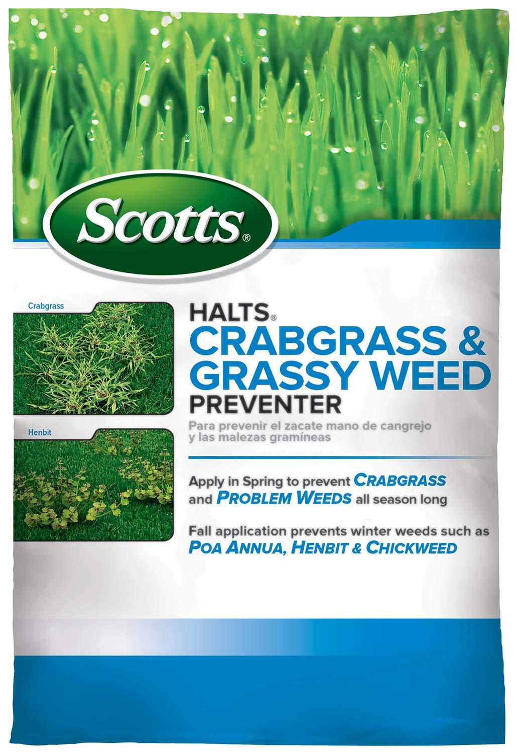 image:imageScotts Halts Crabgrass amp Grassy Weed Preventer PreEmergent Weed Killer for Lawns For Up To 5000 sq ft of Lawn Care 1006 lb10 000 sq ft 2Pack