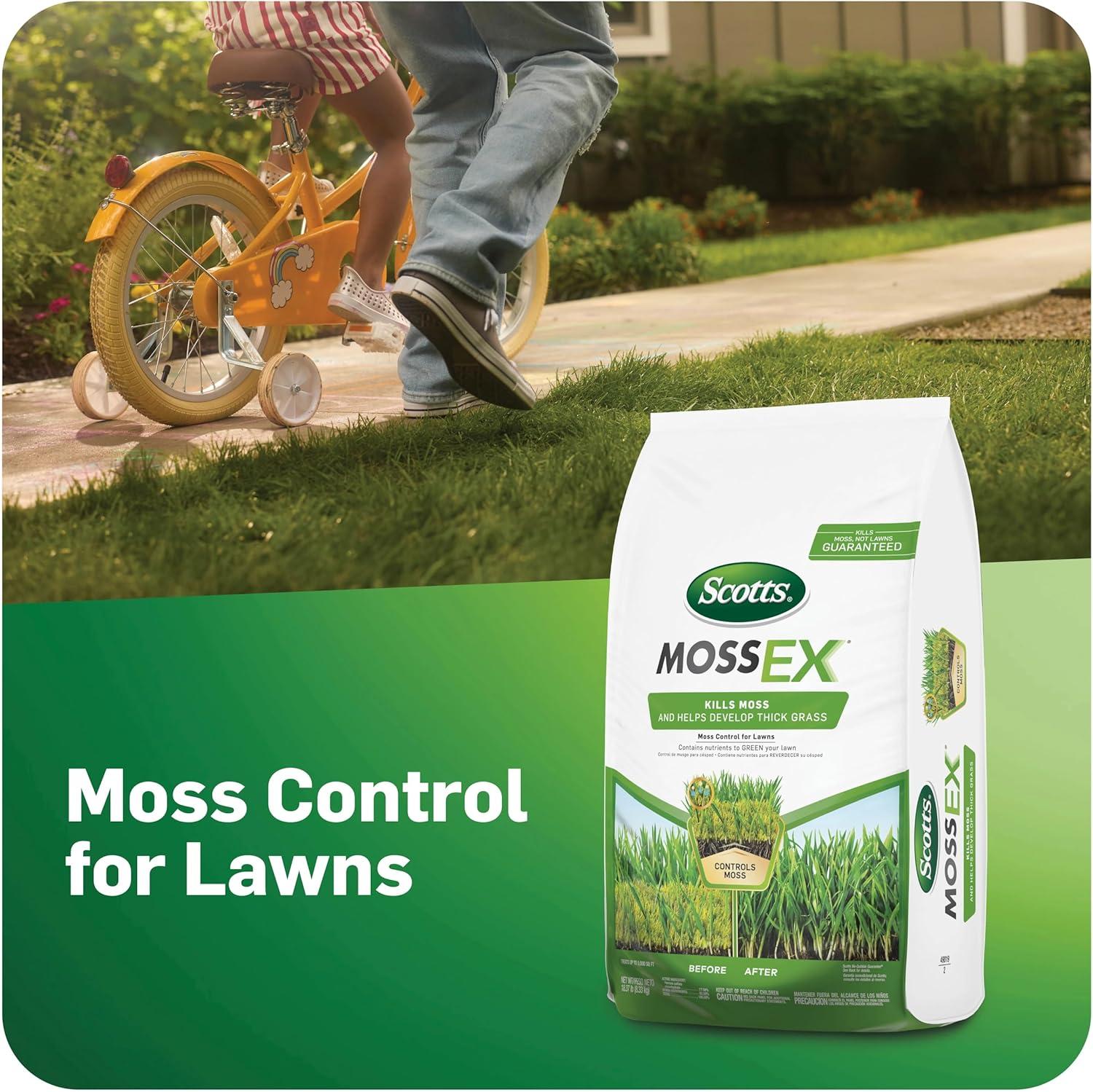 image:imageScotts MossEx 3in1 Ready Spray Kills Moss Algae and Lichens Fast Acting Use on Lawns Roofs and Patios 32 fl oz5 000 Sq Ft