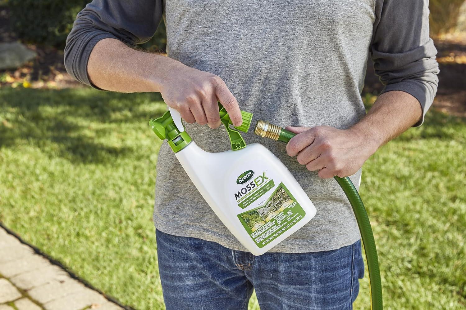 image:imageScotts MossEx 3in1 Ready Spray Kills Moss Algae and Lichens Fast Acting Use on Lawns Roofs and Patios 32 fl ozReady To Spray Pack of 2