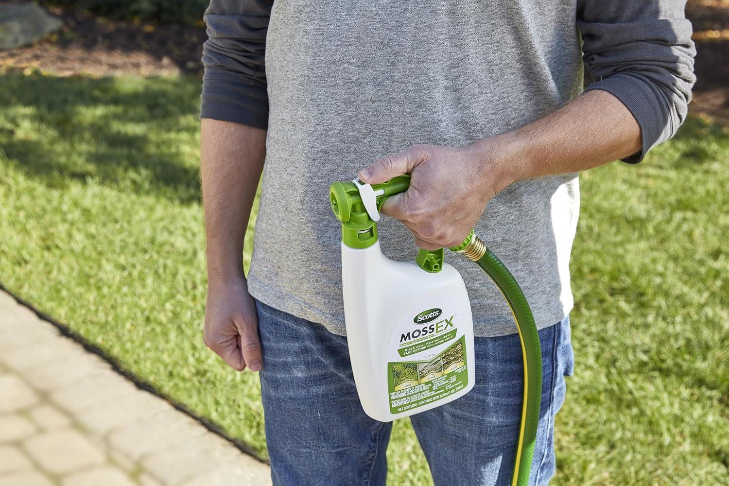 image:imageScotts MossEx 3in1 Ready Spray Kills Moss Algae and Lichens Fast Acting Use on Lawns Roofs and Patios 32 fl ozReady To Spray Pack of 2