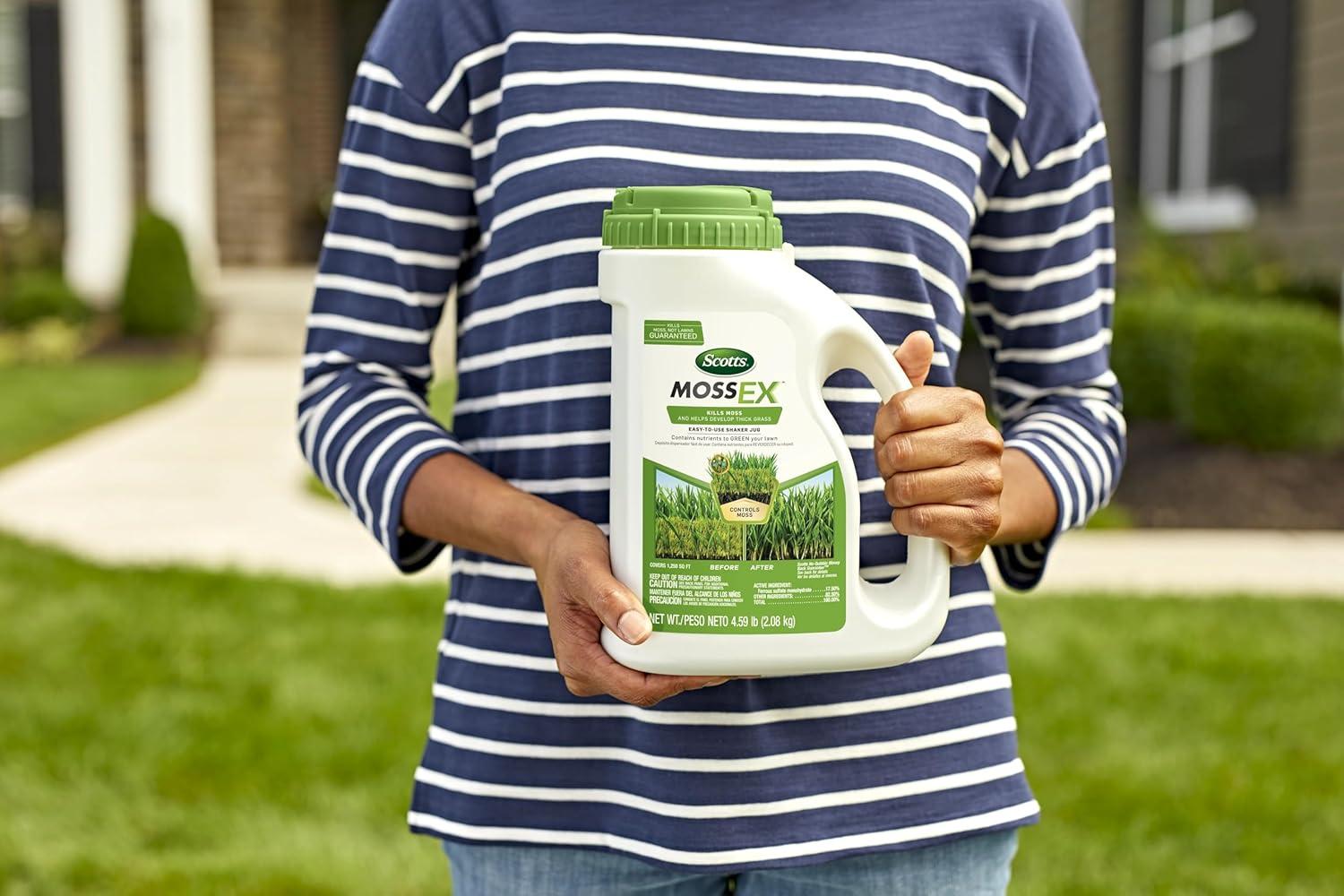 image:imageScotts MossEx Moss Killer for Lawns EasyToUse Shaker Jug Contains Fertilizer to Green Grass 459 lbs