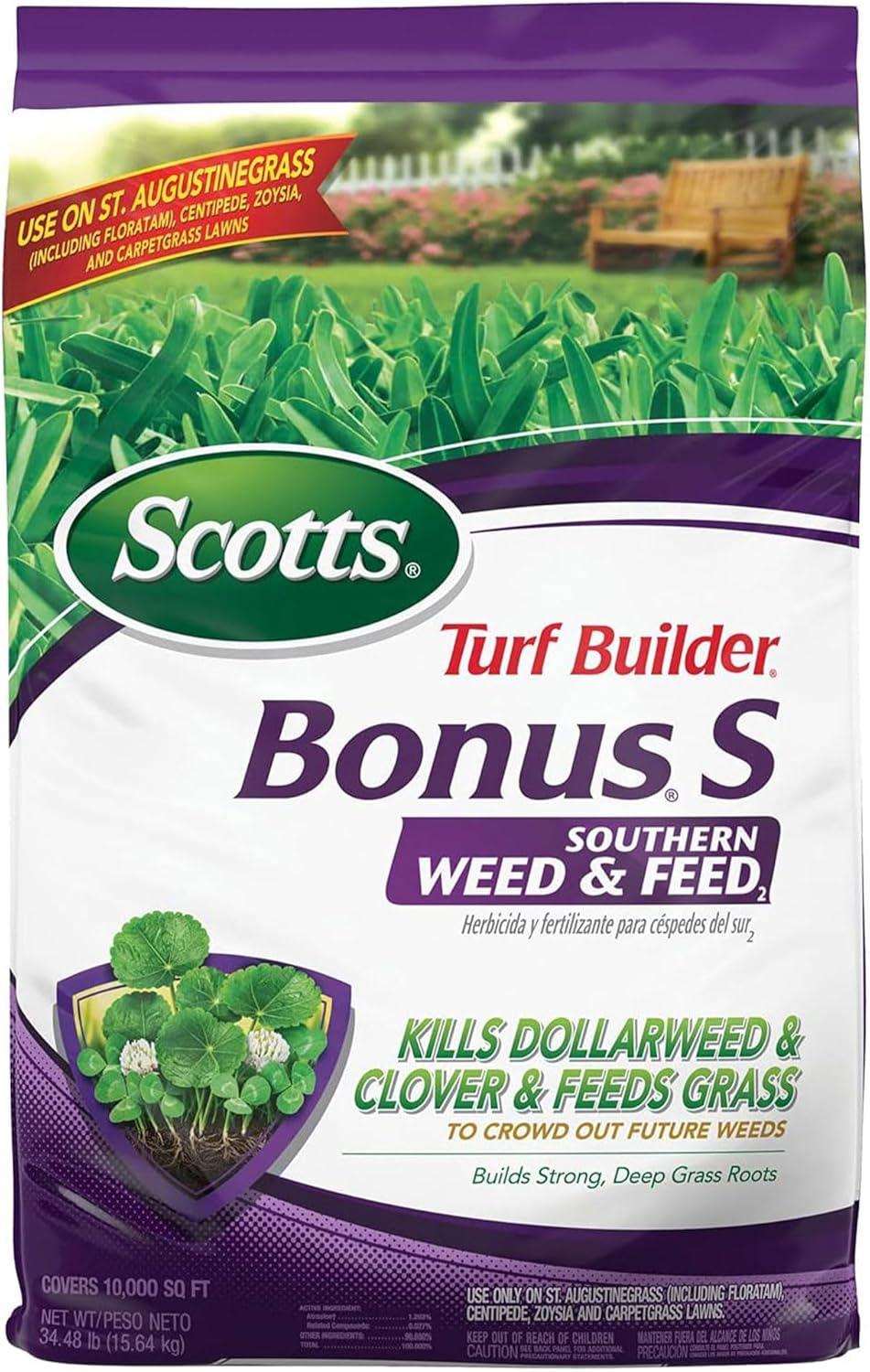 image:imageScotts Turf Builder Bonus S Southern Weed amp Feed2 Weed Killer and Lawn Fertilizer Lawn Care 10000 Sq Ft 3448 Ibs10 000 sq ft