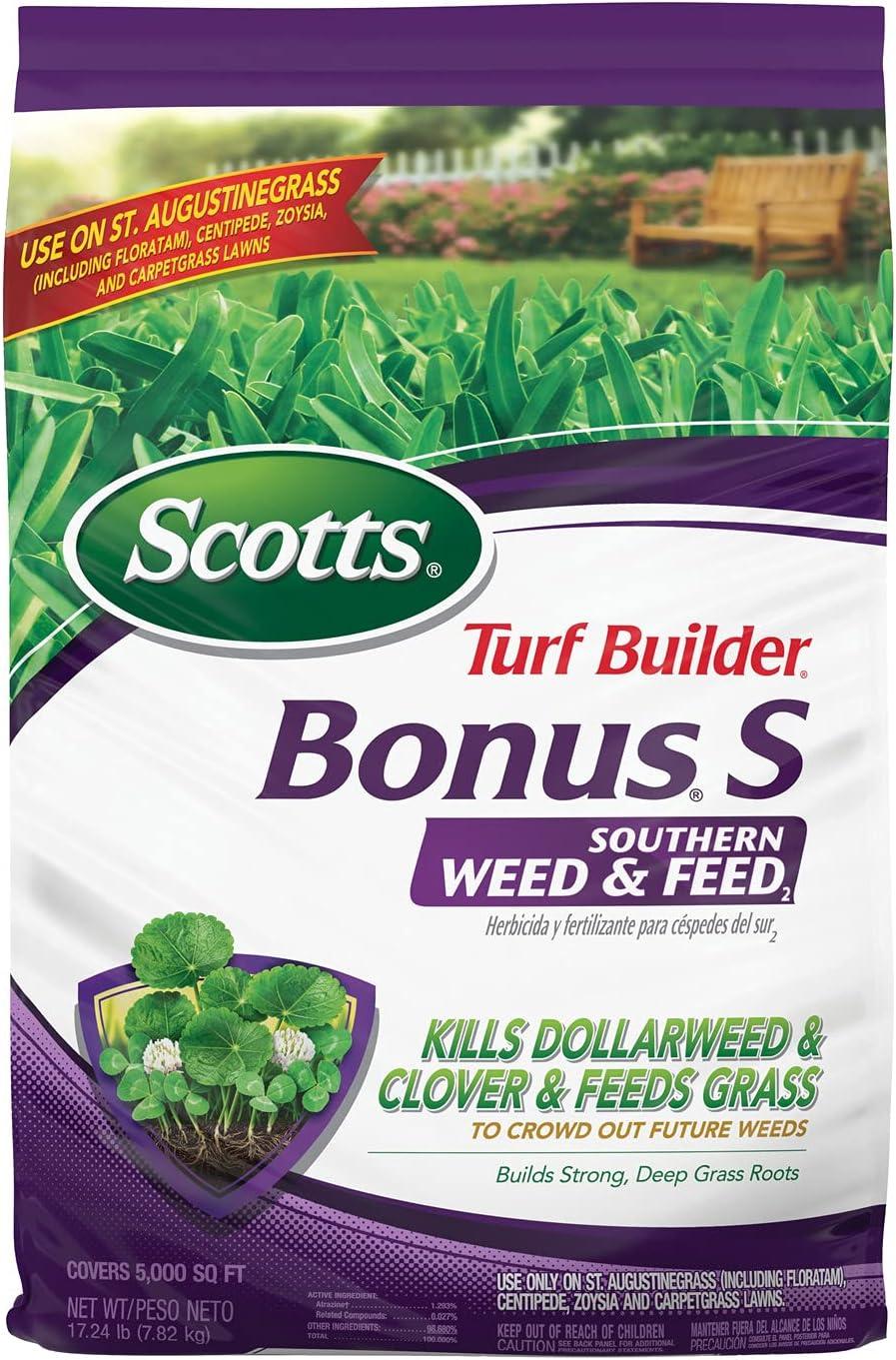 image:imageScotts Turf Builder Bonus S Southern Weed amp Feed2 Weed Killer and Lawn Fertilizer Lawn Care 10000 Sq Ft 3448 Ibs5 000 sq ft