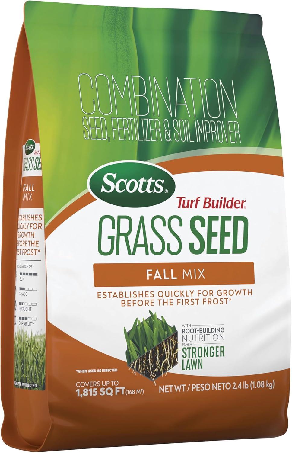 image:imageScotts Turf Builder Grass Seed Fall Mix Grass Seed Mix with Fertilizer and Soil Improver 16 lbs24 lb