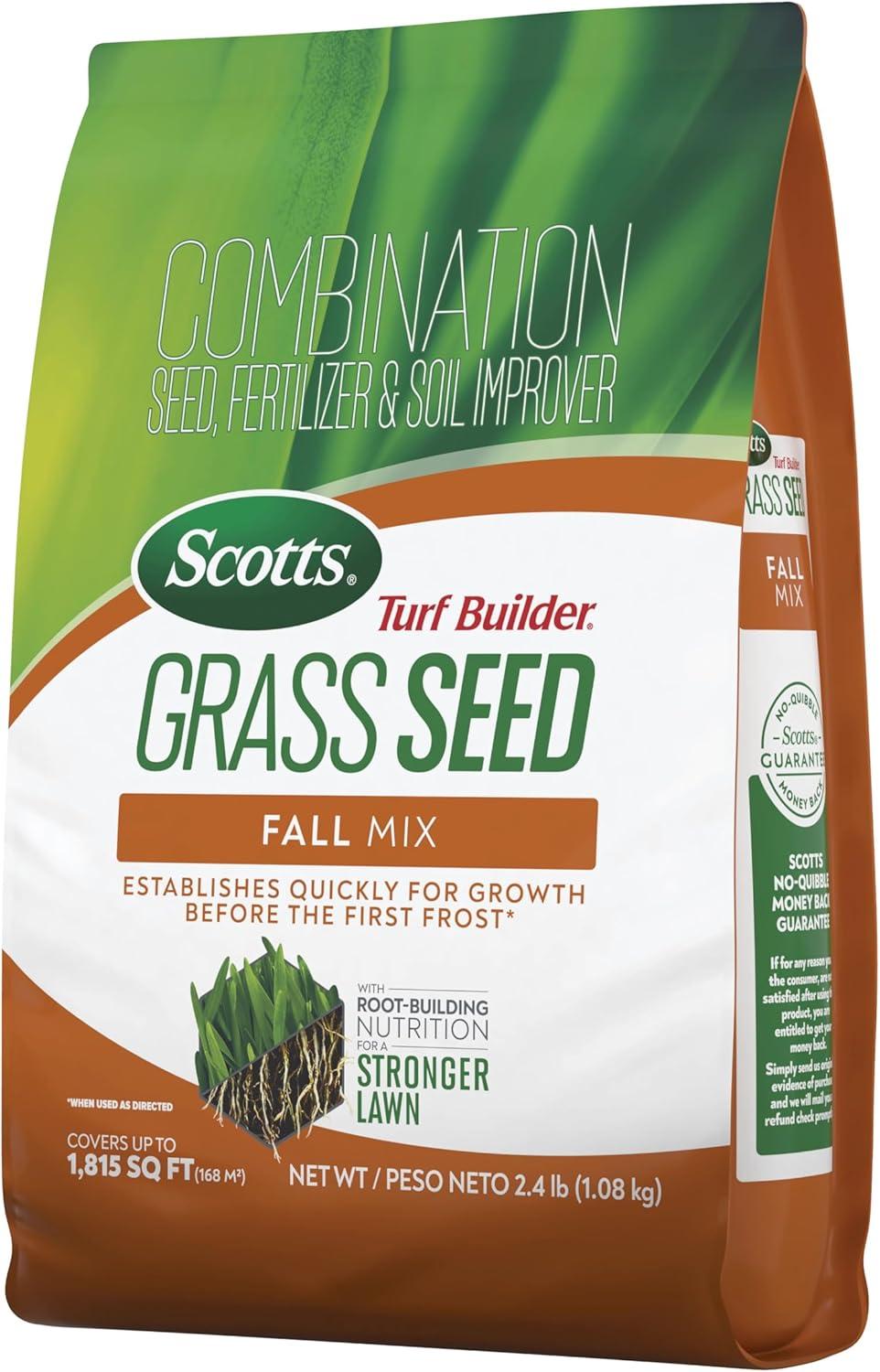 image:imageScotts Turf Builder Grass Seed Fall Mix Grass Seed Mix with Fertilizer and Soil Improver 16 lbs24 lb
