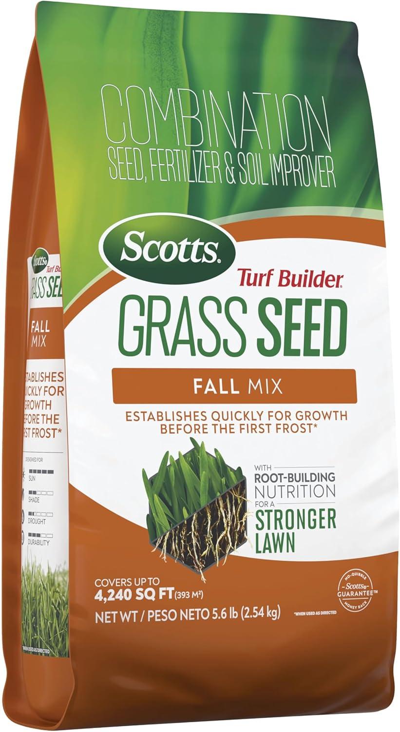 image:imageScotts Turf Builder Grass Seed Fall Mix Grass Seed Mix with Fertilizer and Soil Improver 16 lbs56 lb