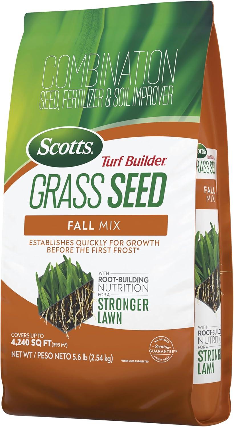 image:imageScotts Turf Builder Grass Seed Fall Mix Grass Seed Mix with Fertilizer and Soil Improver 16 lbs56 lb