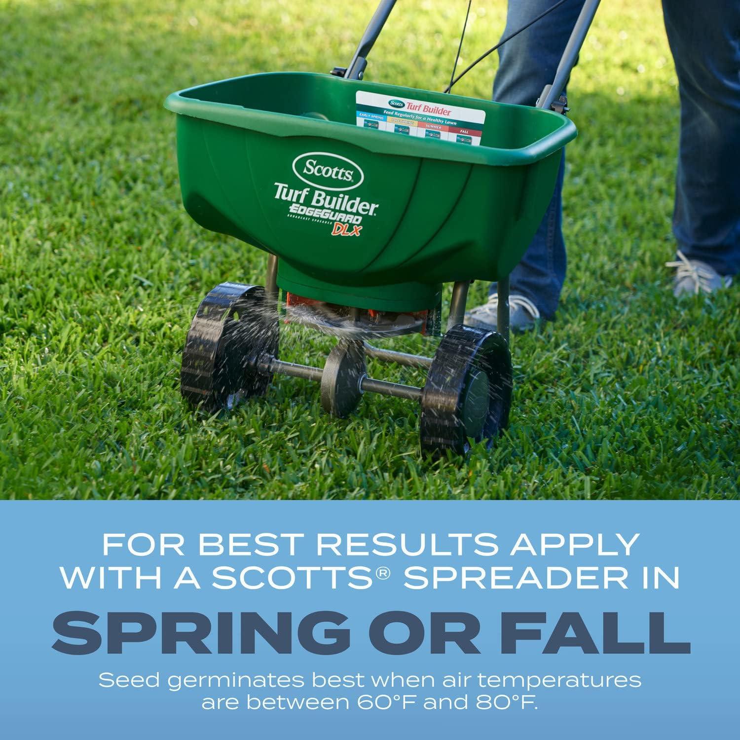 image:imageScotts Turf Builder Grass Seed Kentucky Bluegrass Mix with Fertilizer and Soil Improver Grows Dense Green Turf 56 lbs56 lb