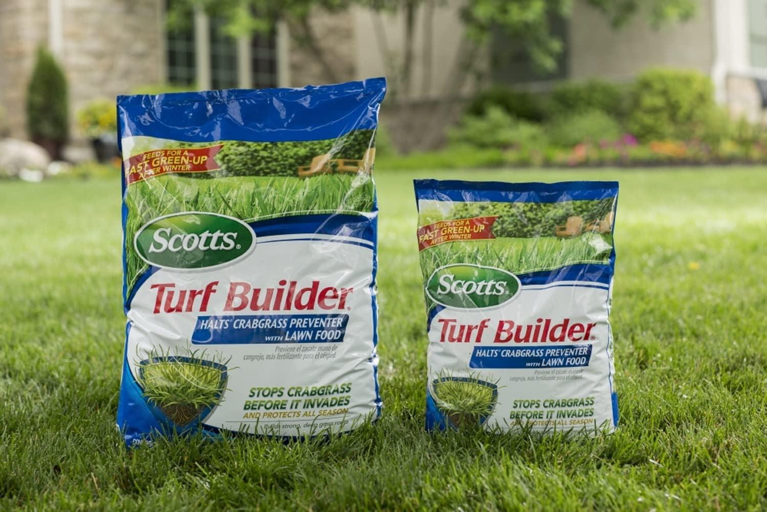 image:imageScotts Turf Builder Halts Crabgrass Preventer with Lawn Food PreEmergent Weed Killer Lawn Fertilizer 5000 sq ft 1335 lb15 000 sq ft 2 Pack