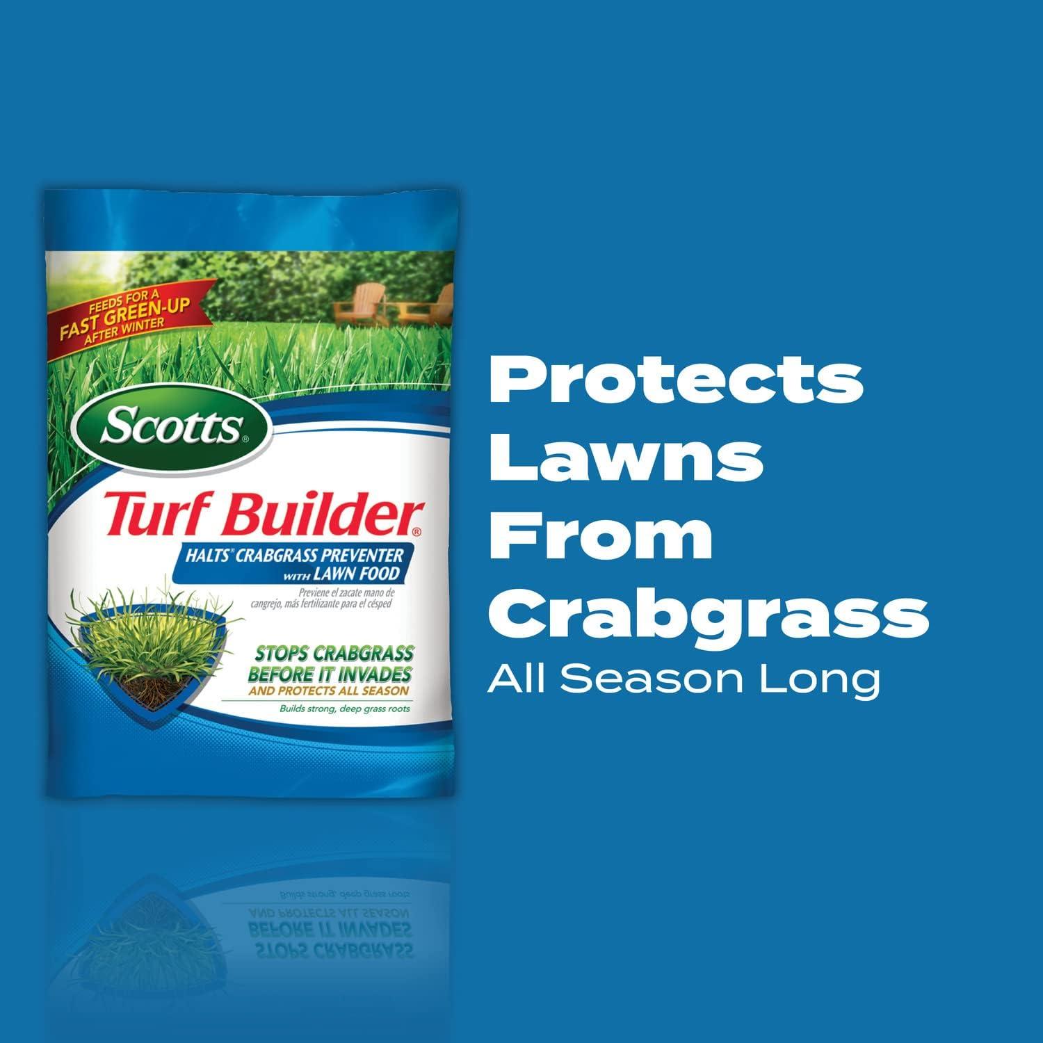 image:imageScotts Turf Builder Halts Crabgrass Preventer with Lawn Food PreEmergent Weed Killer Lawn Fertilizer 5000 sq ft 1335 lb15 000 sq ft