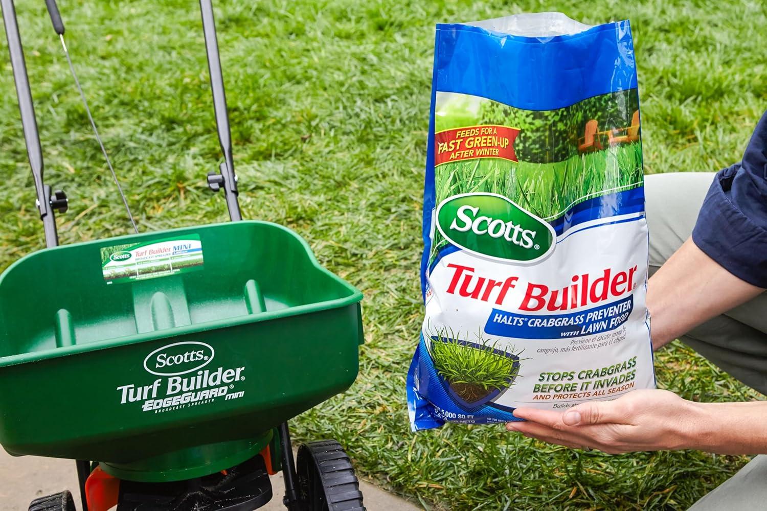 image:imageScotts Turf Builder Halts Crabgrass Preventer with Lawn Food PreEmergent Weed Killer Lawn Fertilizer 5000 sq ft 1335 lb5 000 sq ft 2 Pack