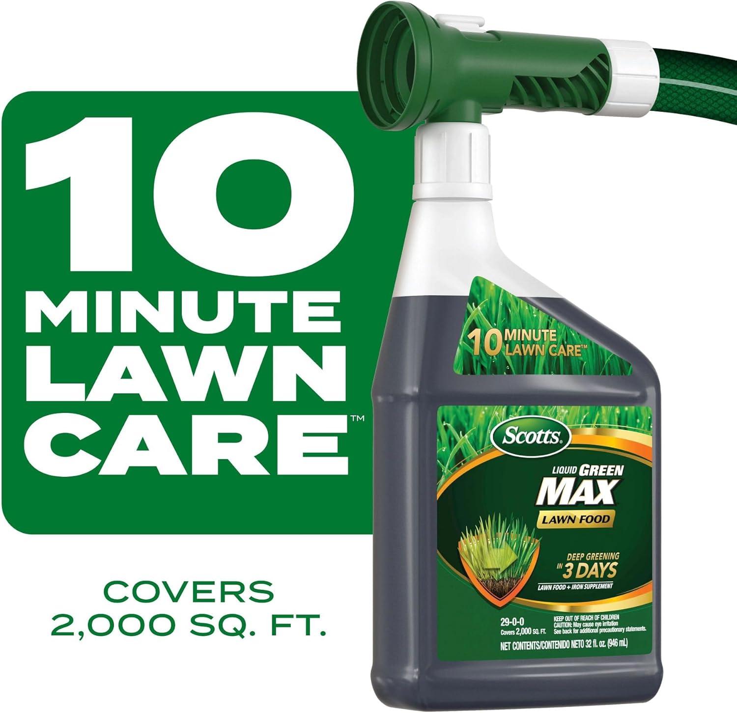image:imageScotts Turf Builder Liquid Lawn Food Plus Weed Control Weed and Feed Spray Controls Dandelions Clover and Others as Listed 32 fl ozGreen Max Lawn Food Refill