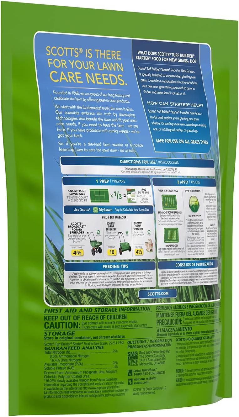 image:imageScotts Turf Builder Starter Fertilizer for New Grass Use When Planting Seed 14000 sq ft 42 lbsFlorida
