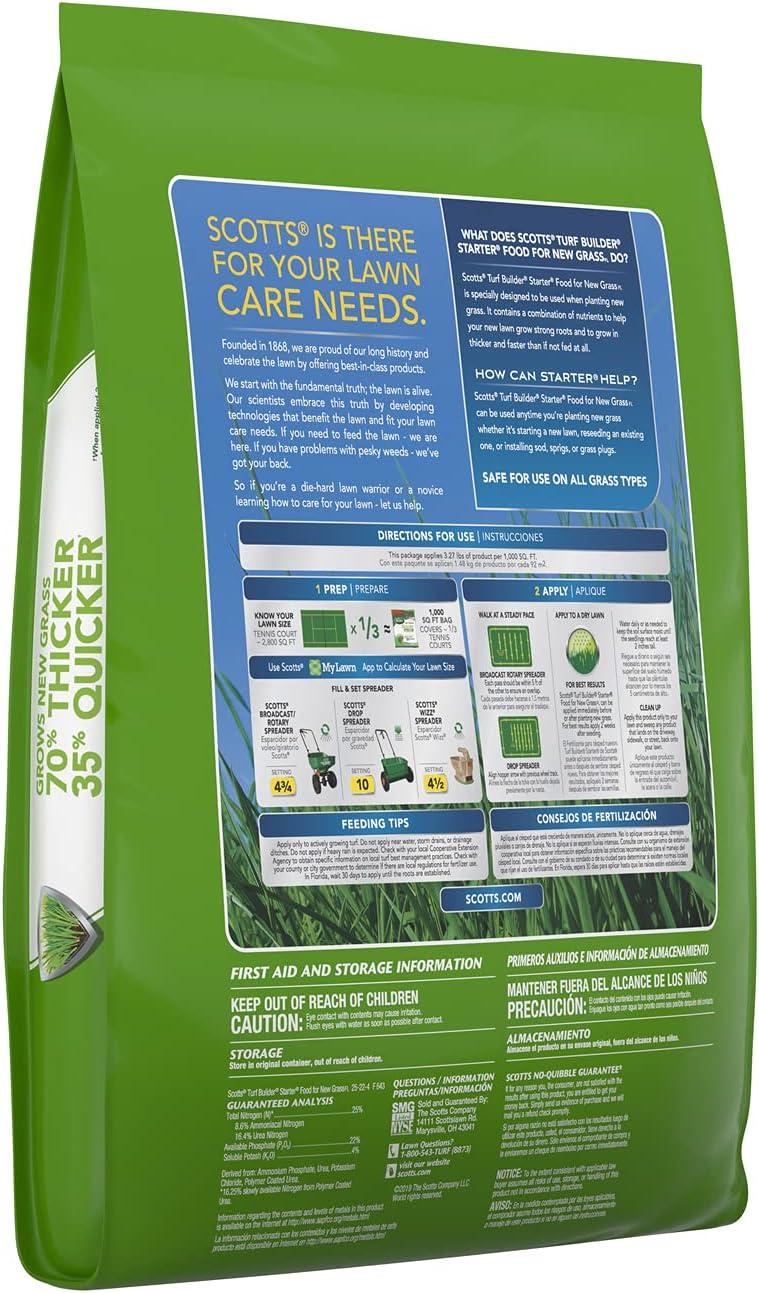 image:imageScotts Turf Builder Starter Fertilizer for New Grass Use When Planting Seed 14000 sq ft 42 lbsFlorida