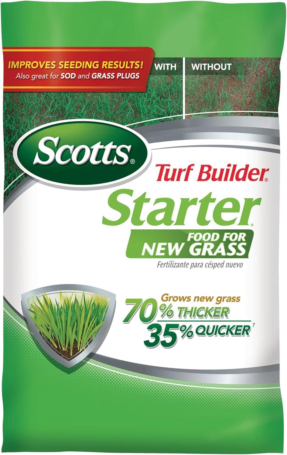 image:imageScotts Turf Builder Starter Fertilizer for New Grass Use When Planting Seed 14000 sq ft 42 lbsStandard