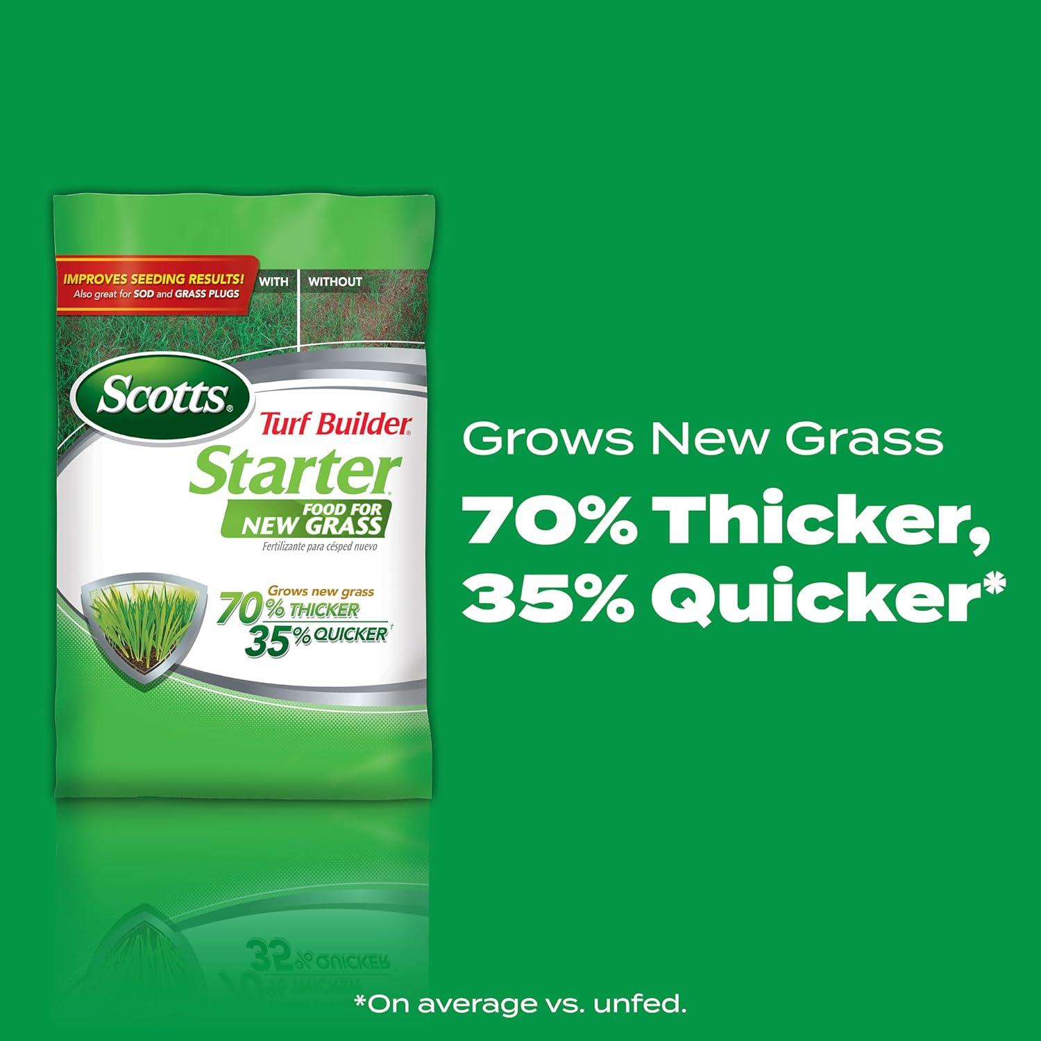 image:imageScotts Turf Builder Starter Fertilizer for New Grass Use When Planting Seed 14000 sq ft 42 lbsStandard