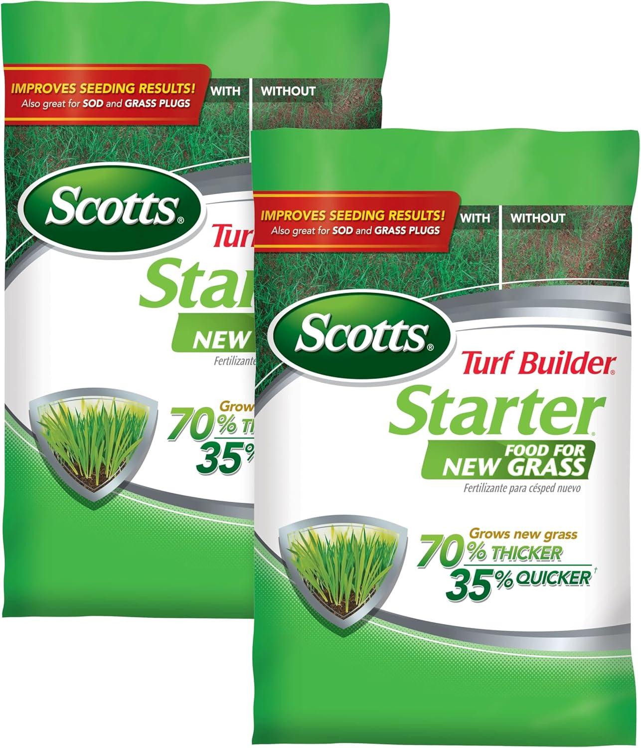 image:imageScotts Turf Builder Starter Fertilizer for New Grass Use When Planting Seed 14000 sq ft 42 lbsStandard