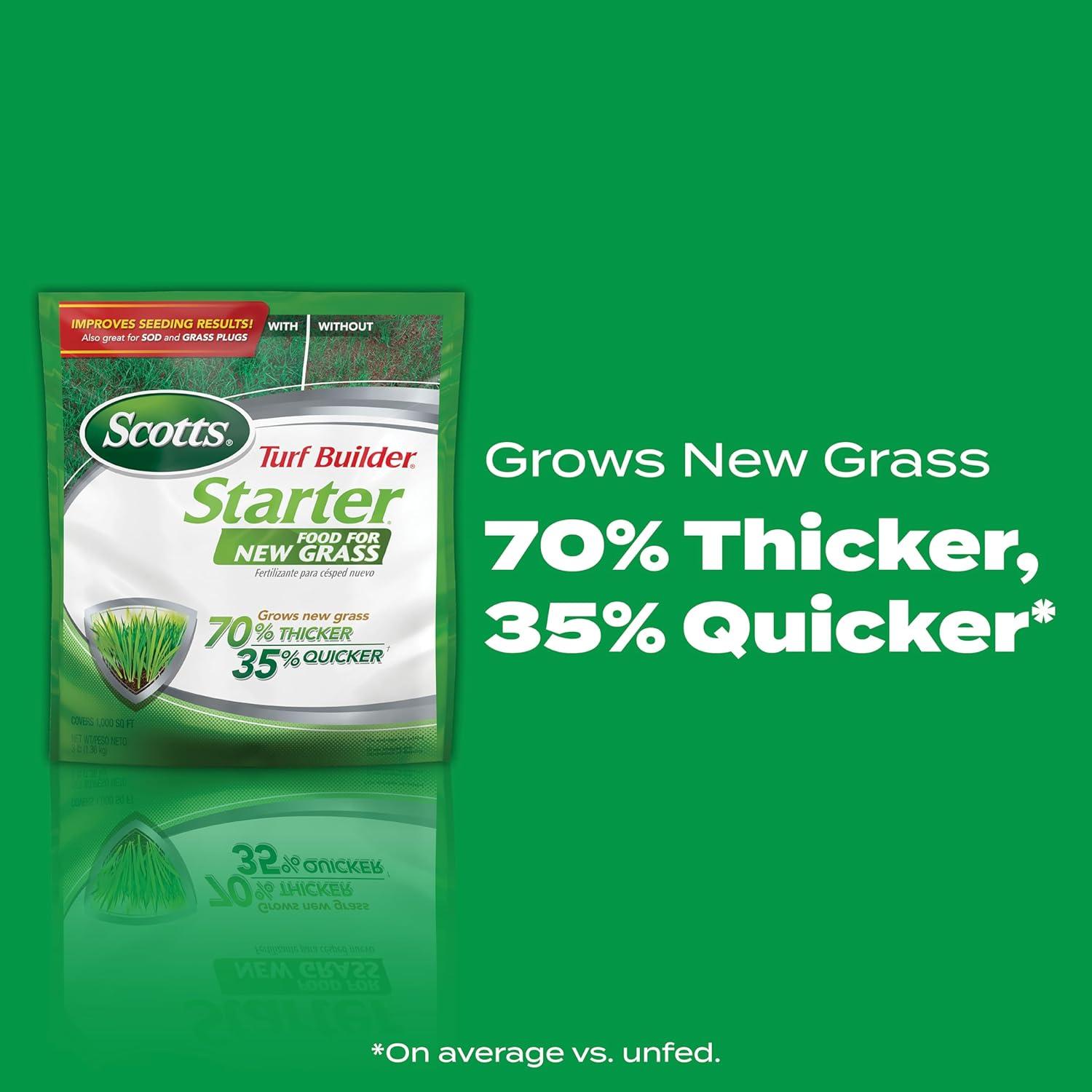 image:imageScotts Turf Builder Starter Fertilizer for New Grass Use When Planting Seed 14000 sq ft 42 lbsStandard