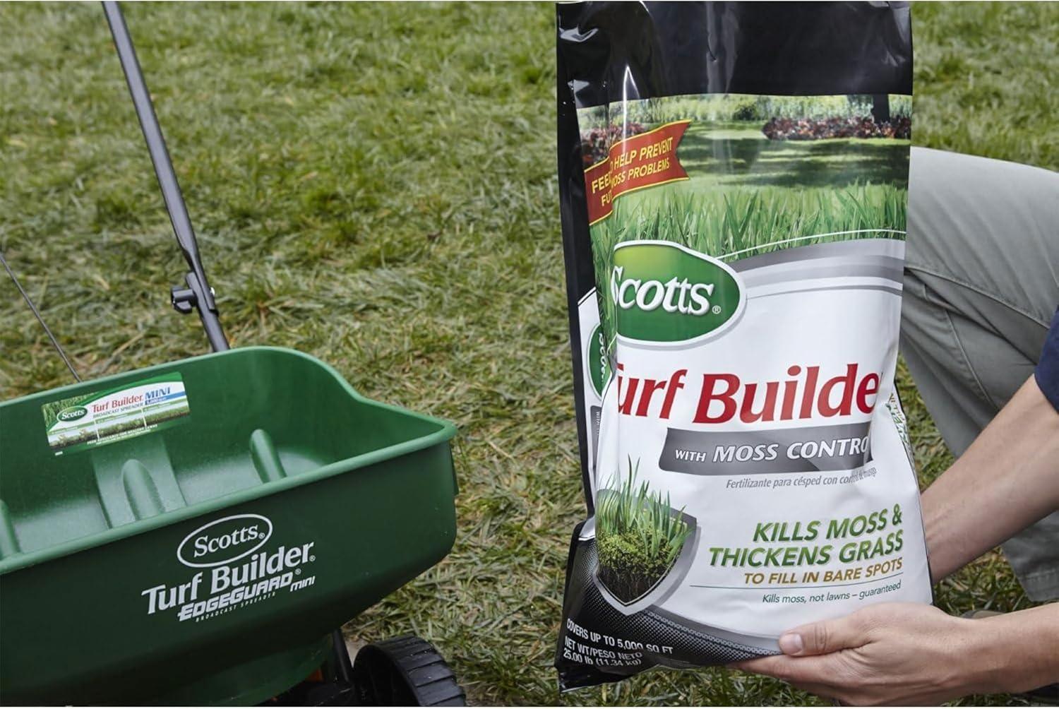 image:imageScotts Turf Builder Triple Action for Moss Control Moss Killer and Lawn Fertilizer Covers Up to 8000 sq ft 40 lbs10 000 sq ft