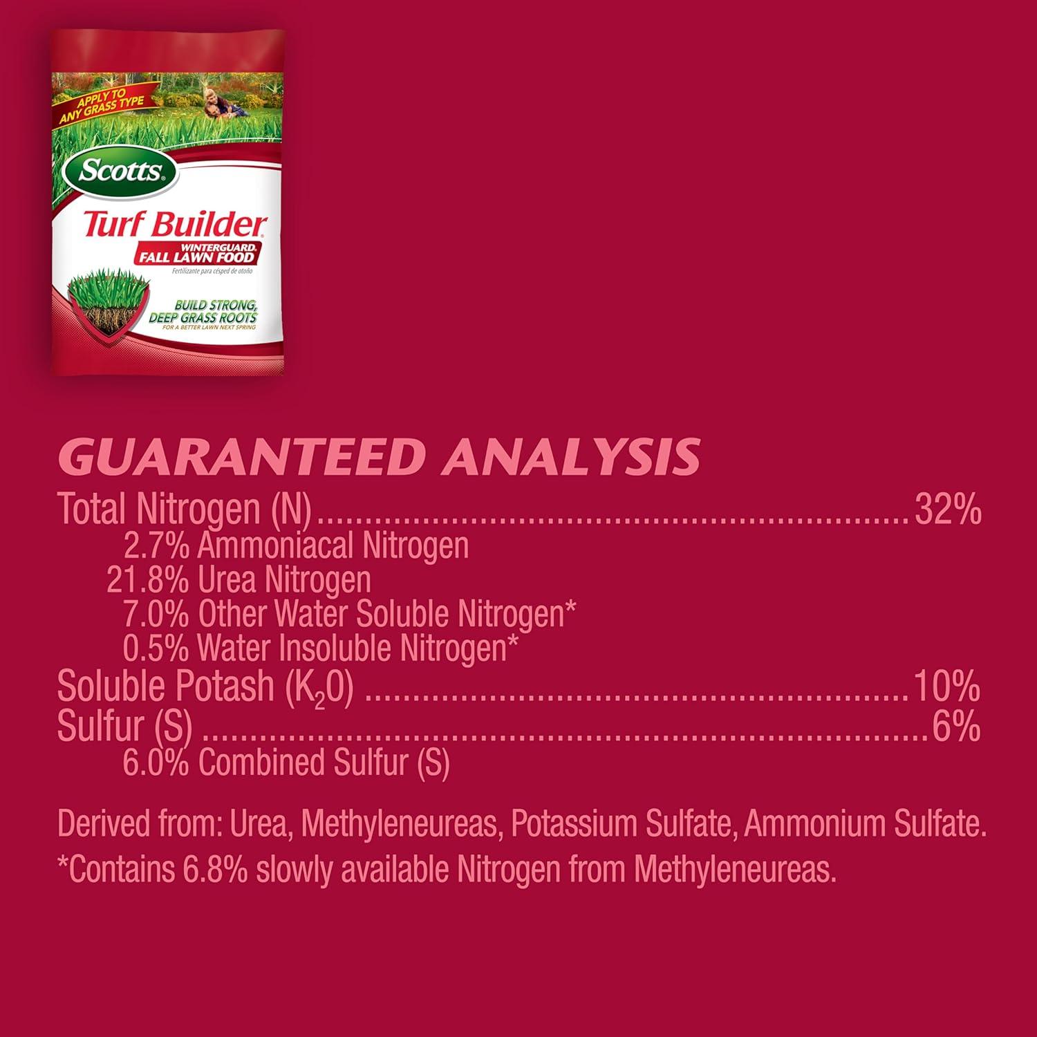 image:imageScotts Turf Builder WinterGuard Fall Lawn Fertilizer for All Grass Types 5000 sq ft 125 lbs5 000 sq ft