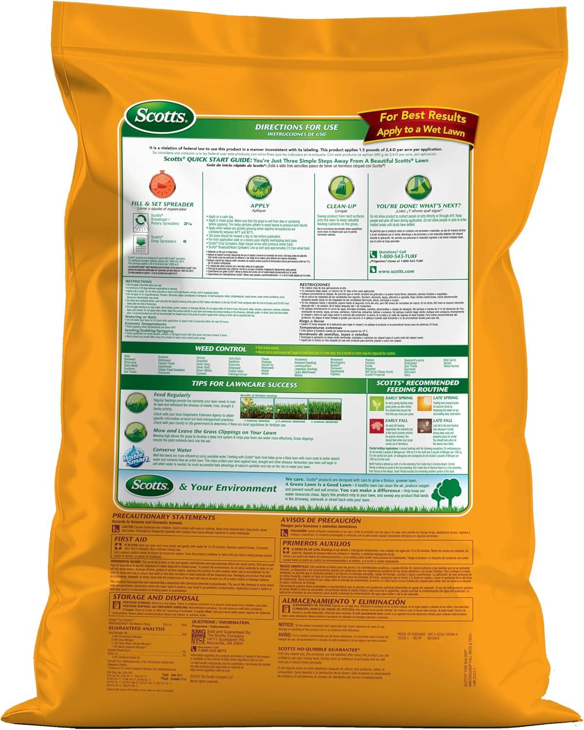 image:imageScotts Turf Builder WinterGuard Fall Weed amp Feed3 Weed Killer Plus Fall Fertilizer 4000 sq ft 1143 lbs12 000 sq ft