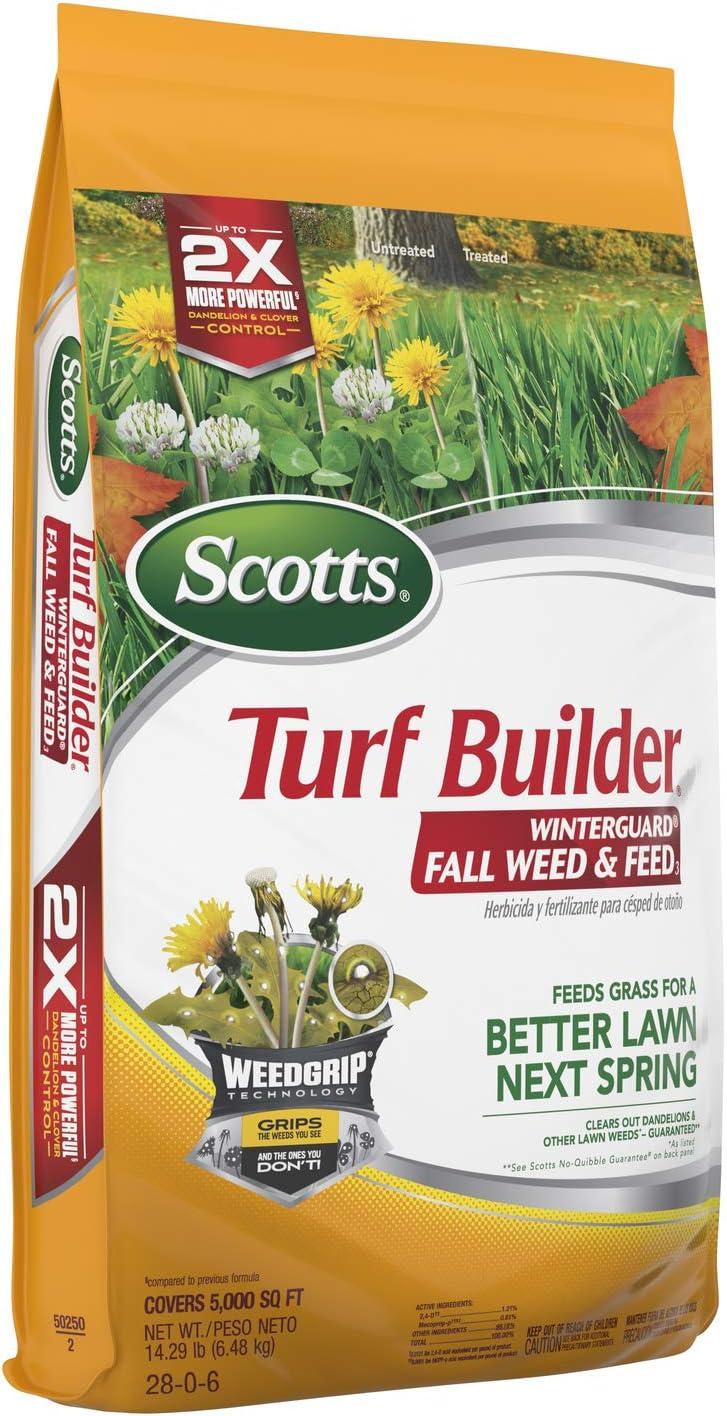 image:imageScotts Turf Builder WinterGuard Fall Weed amp Feed3 Weed Killer Plus Fall Fertilizer 4000 sq ft 1143 lbs5 000 sq ft 2Pack
