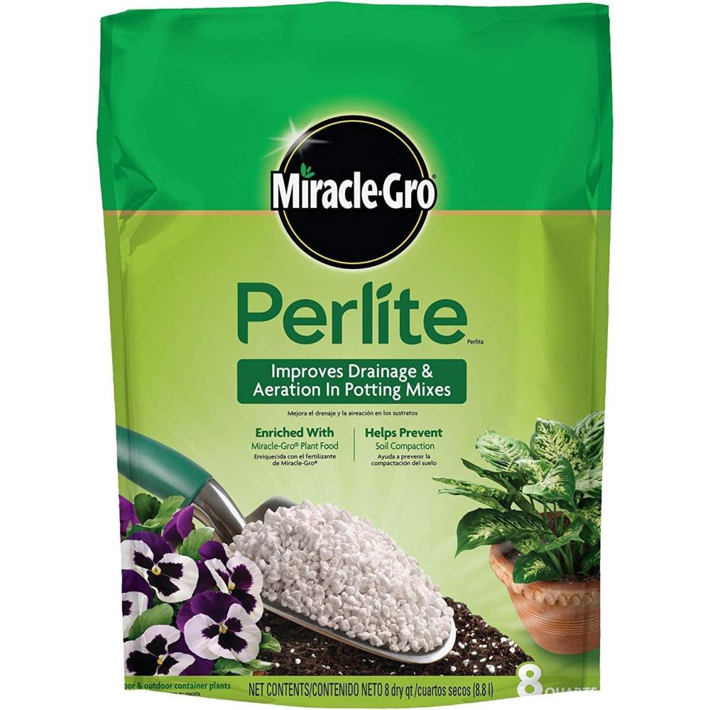 image:imageMiracleGro Perlite Enriched with Plant Food Improves Drainage and Aeration in Potting Soil Mixes For Container Plants 8 qt 2Pack1 Pack