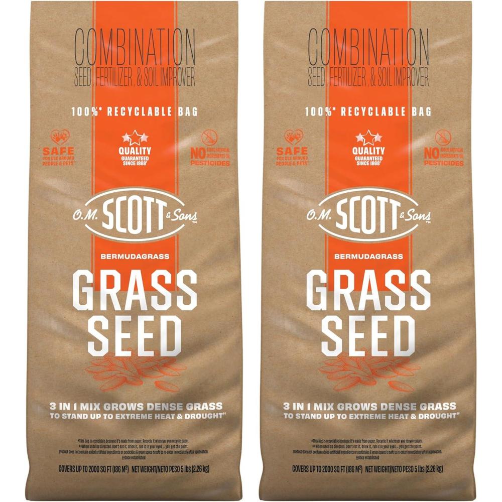image:imageOM Scott and Sons Dichondra Seed Lawn Seed for a LowMaintenance NoMow Yard Covers up to 1500 sq ft 15 lb2 Pack
