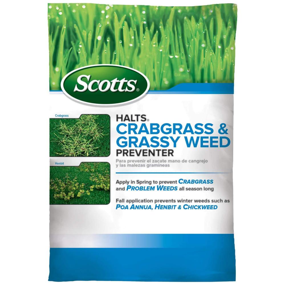 image:imageScotts Halts Crabgrass amp Grassy Weed Preventer PreEmergent Weed Killer for Lawns For Up To 5000 sq ft of Lawn Care 1006 lb10 000 sq ft
