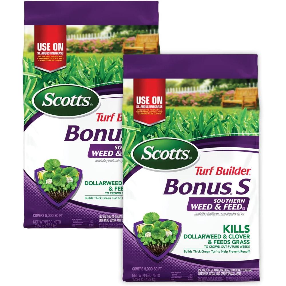 image:imageScotts Turf Builder Bonus S Southern Weed amp Feed2 Weed Killer and Lawn Fertilizer Lawn Care 10000 Sq Ft 3448 Ibs5 000 sq ft 2Pack