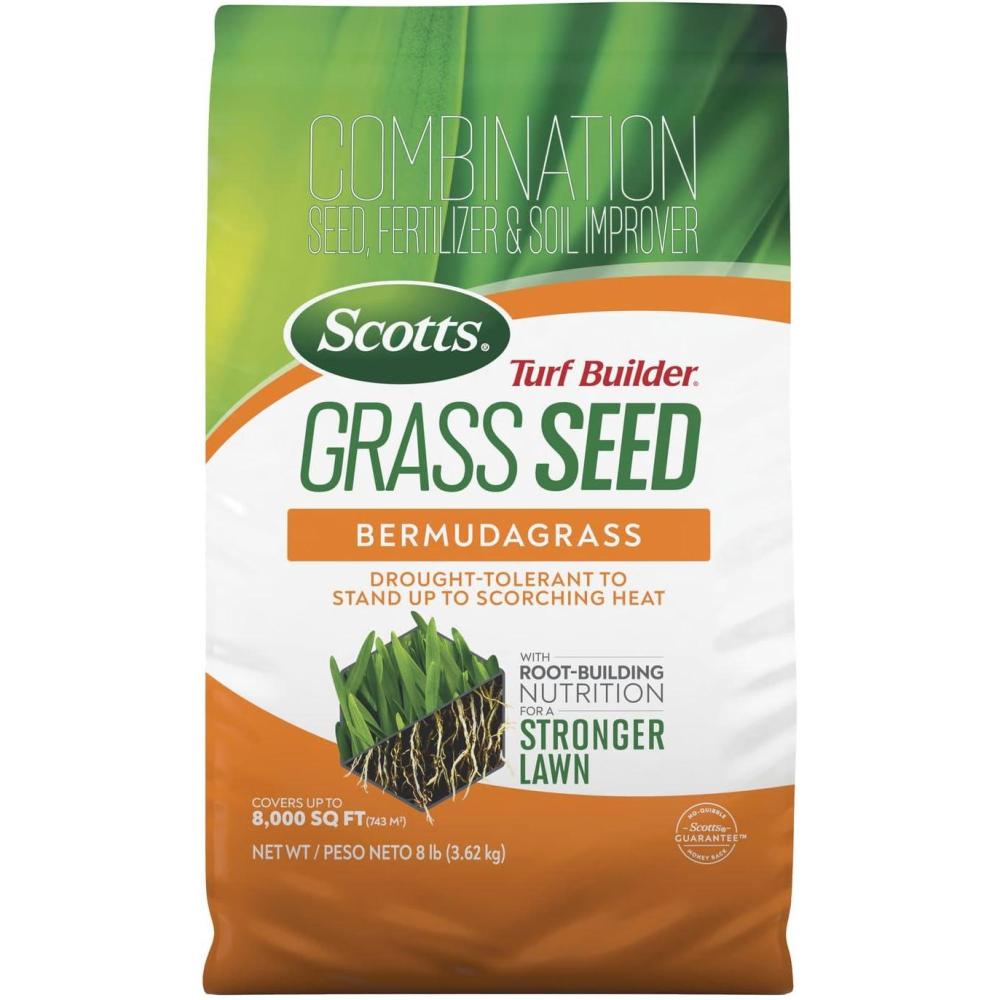 image:imageScotts Turf Builder Grass Seed Bermudagrass with Fertilizer and Soil Improver DroughtTolerant 1 lb8 lb