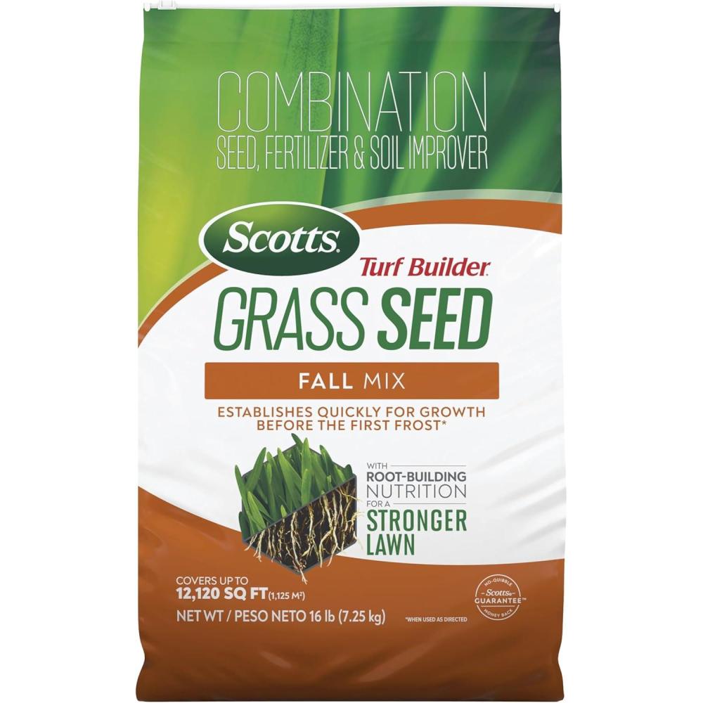 image:imageScotts Turf Builder Grass Seed Fall Mix Grass Seed Mix with Fertilizer and Soil Improver 16 lbs16 lb