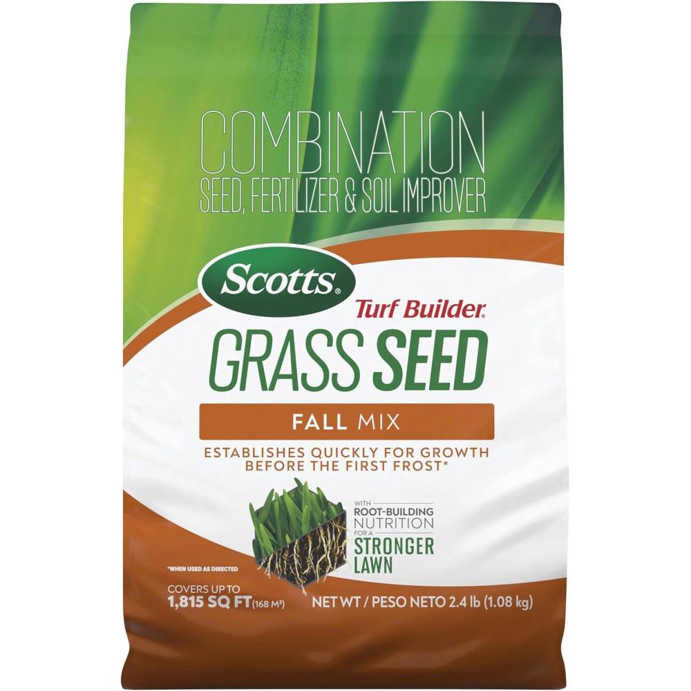 image:imageScotts Turf Builder Grass Seed Fall Mix Grass Seed Mix with Fertilizer and Soil Improver 16 lbs24 lb