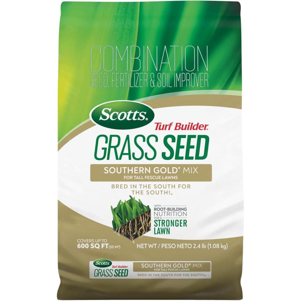 image:imageScotts Turf Builder Grass Seed Southern Gold Mix for Tall Fescue Lawns with Fertilizer and Soil Improver 56 lbs24 lb