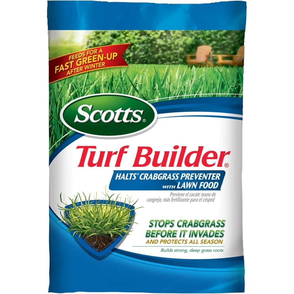 image:imageScotts Turf Builder Halts Crabgrass Preventer with Lawn Food PreEmergent Weed Killer Lawn Fertilizer 5000 sq ft 1335 lb5 000 sq ft