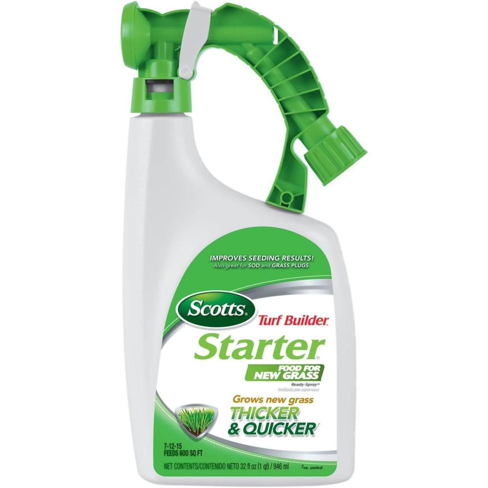 image:imageScotts Turf Builder Starter Fertilizer for New Grass Use When Planting Seed 14000 sq ft 42 lbsLiquid Starter Lawn Fertilizer