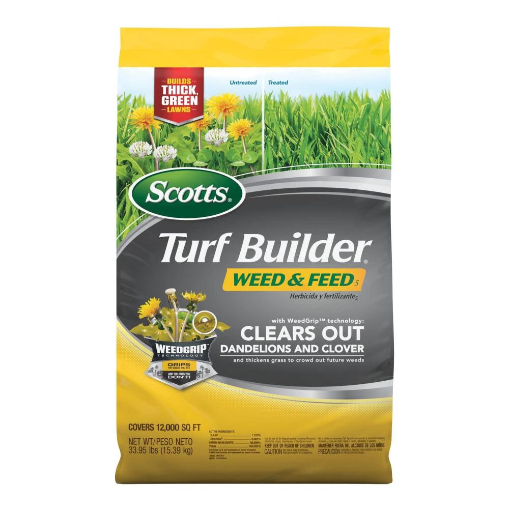 image:imageScotts Turf Builder Weed and Feed3 Weed Killer Plus Lawn Fertilizer Controls Dandelion and Clover Grass Fertilizer For Up To 15000 sq ft 4287 lbs12 000 sq ft