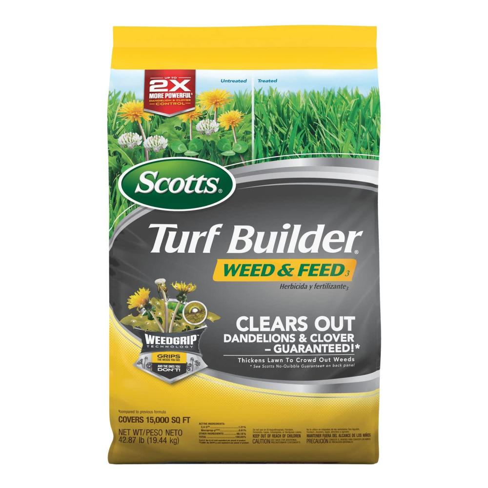 image:imageScotts Turf Builder Weed and Feed3 Weed Killer Plus Lawn Fertilizer Controls Dandelion and Clover Grass Fertilizer For Up To 15000 sq ft 4287 lbs15 000 sq ft