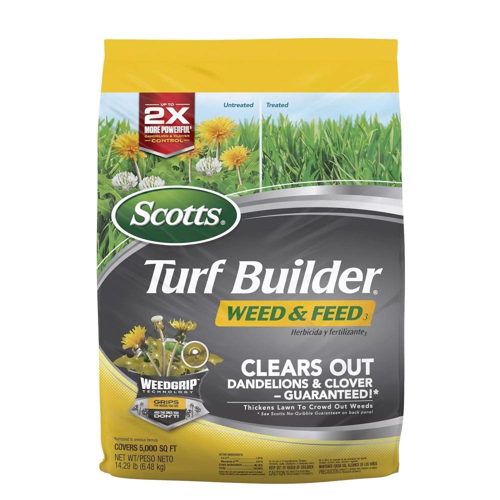 image:imageScotts Turf Builder Weed and Feed3 Weed Killer Plus Lawn Fertilizer Controls Dandelion and Clover Grass Fertilizer For Up To 15000 sq ft 4287 lbs5 000 sq ft