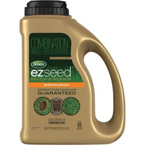 Scotts EZ Seed Patch & Repair Bermudagrass Combination Mulch, Bermudagrass Seed and Fertilizer for Bare Spots and Repair, Grows in Scorching Heat, 3.75 lb(Bermudagrass)