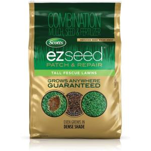 Scotts EZ Seed Patch & Repair Tall Fescue Lawns Combination Mulch, Grass Seed and Fertilizer for Bare Spots and Repair, Grows Anywhere, 3.75 lb, Brown(40 lb.)