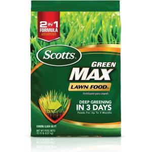 Scotts Green Max Lawn Food – Lawn Fertilizer for Grass Plus Iron Supplement, 5,000 sq. ft., 16.67 lbs.(5 000 sq. ft.)