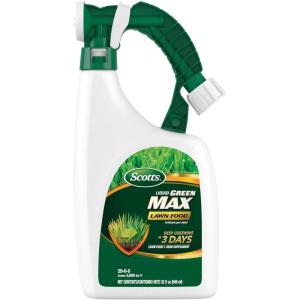 Scotts Green Max Lawn Food – Lawn Fertilizer for Grass Plus Iron Supplement, 5,000 sq. ft., 16.67 lbs.(Ready to Spray)